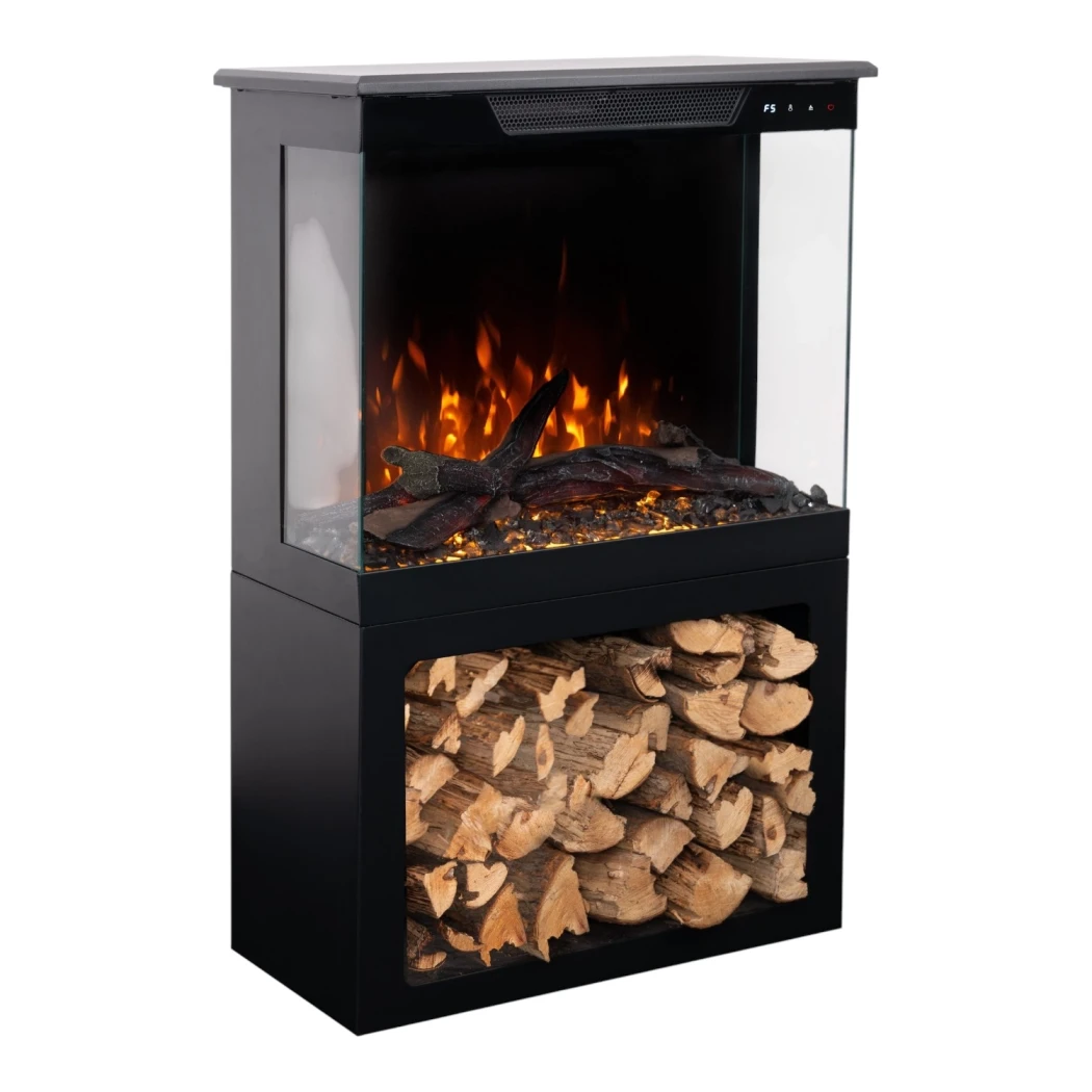 Aflamo Tower + Stand 71 cm Kominek Elektryczny – Wolnostoj?cy, 3-stronny, P?omie? LED, Moc 1,5 kW