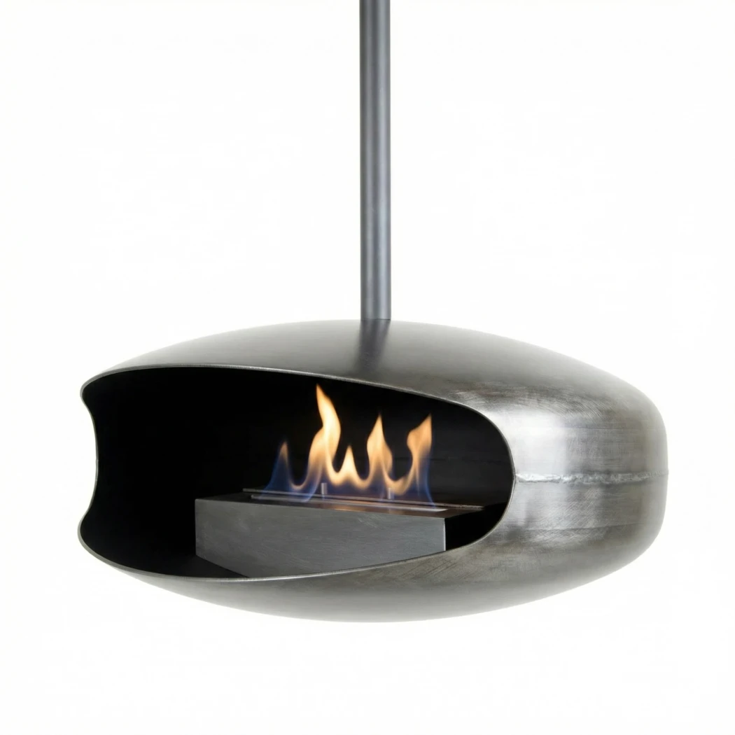 Nowy York UFO-50, biokominek podwieszany Hein & Haugaard  | Biokominek-shop.pl | Kominek bioetanolu zamontowany na suficie