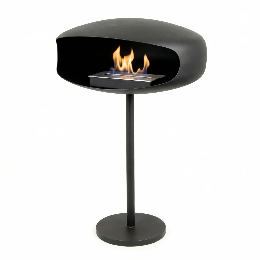 Czarny UFO-60, biokominek wolnostojący Hein & Haugaard  | Biokominek-shop.pl | Wolnostojący kominek bioetanolu