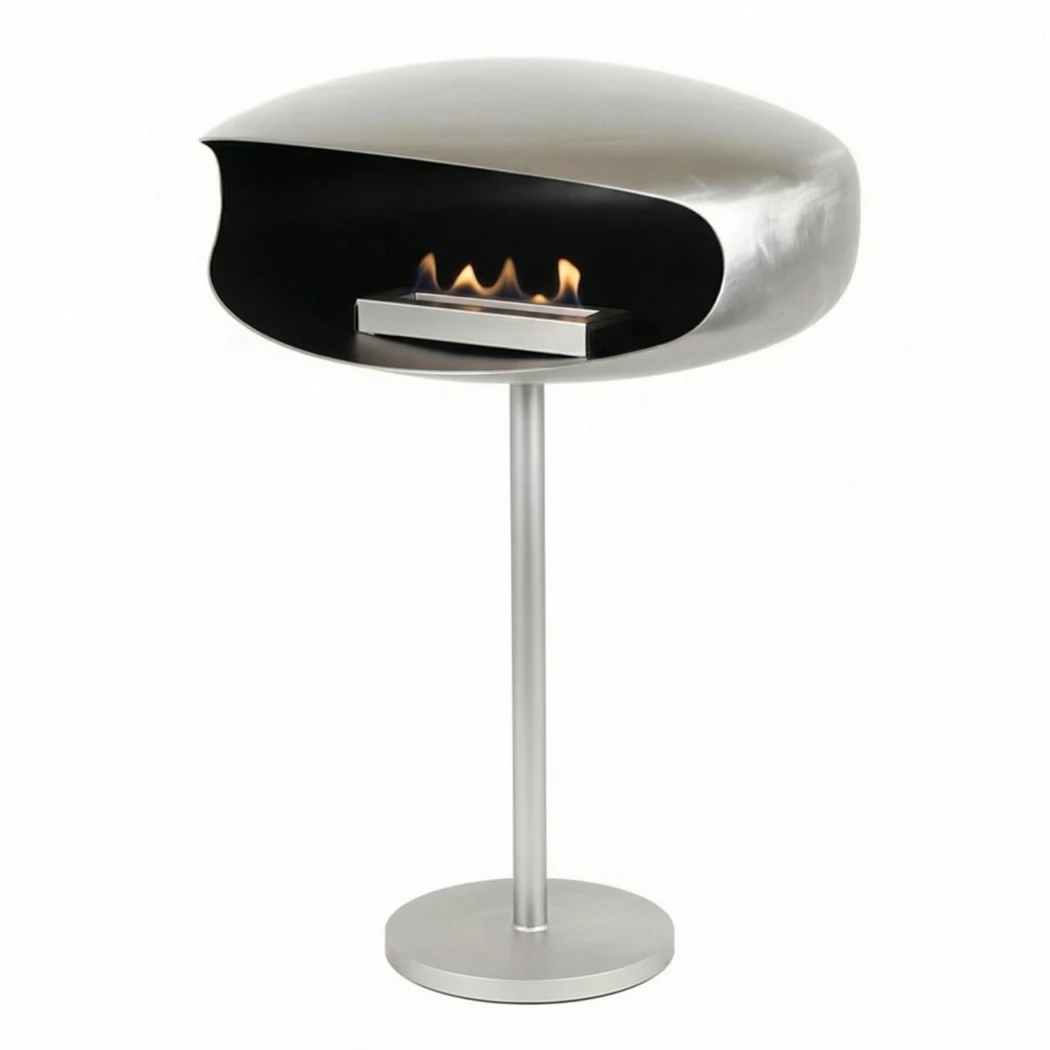 Stalowy UFO-60, biokominek wolnostojący Hein & Haugaard  | Biokominek-shop.pl | Wolnostojący kominek bioetanolu