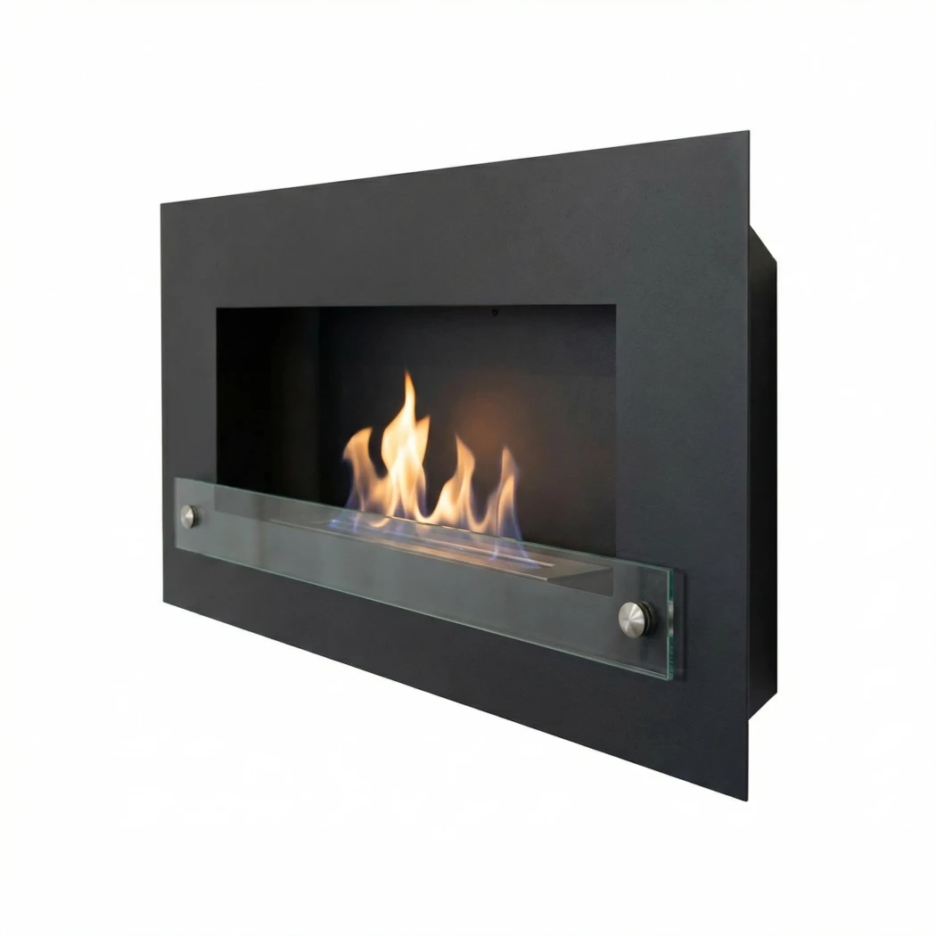 Monima Duo - Czarny, biokominek ścienny Nordlys Denmark  | Biokominek-shop.pl | Kominek na ścianie bioetanolu