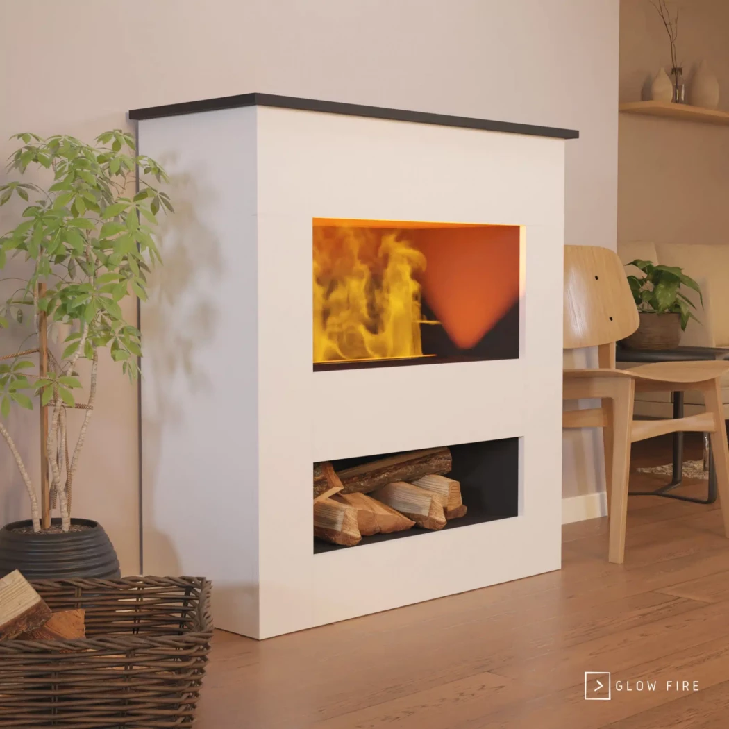 Brecht Kominek Elektryczny OMC 600 – Wolnostoj?cy Kominek Z Par? Wodn? – Realistyczny P?omie?, Bez Ciep?a, Energooszcz?dne Diody LED