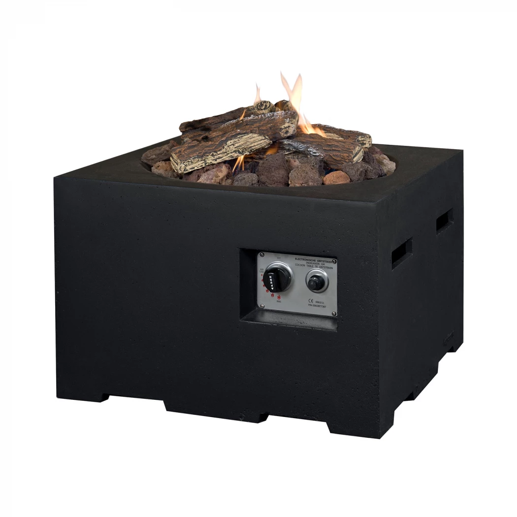 Mały czarny kwadratowy stolik - Happy Cocooning Happy Cocooning  | Biokominek-shop.pl | Stół ognia