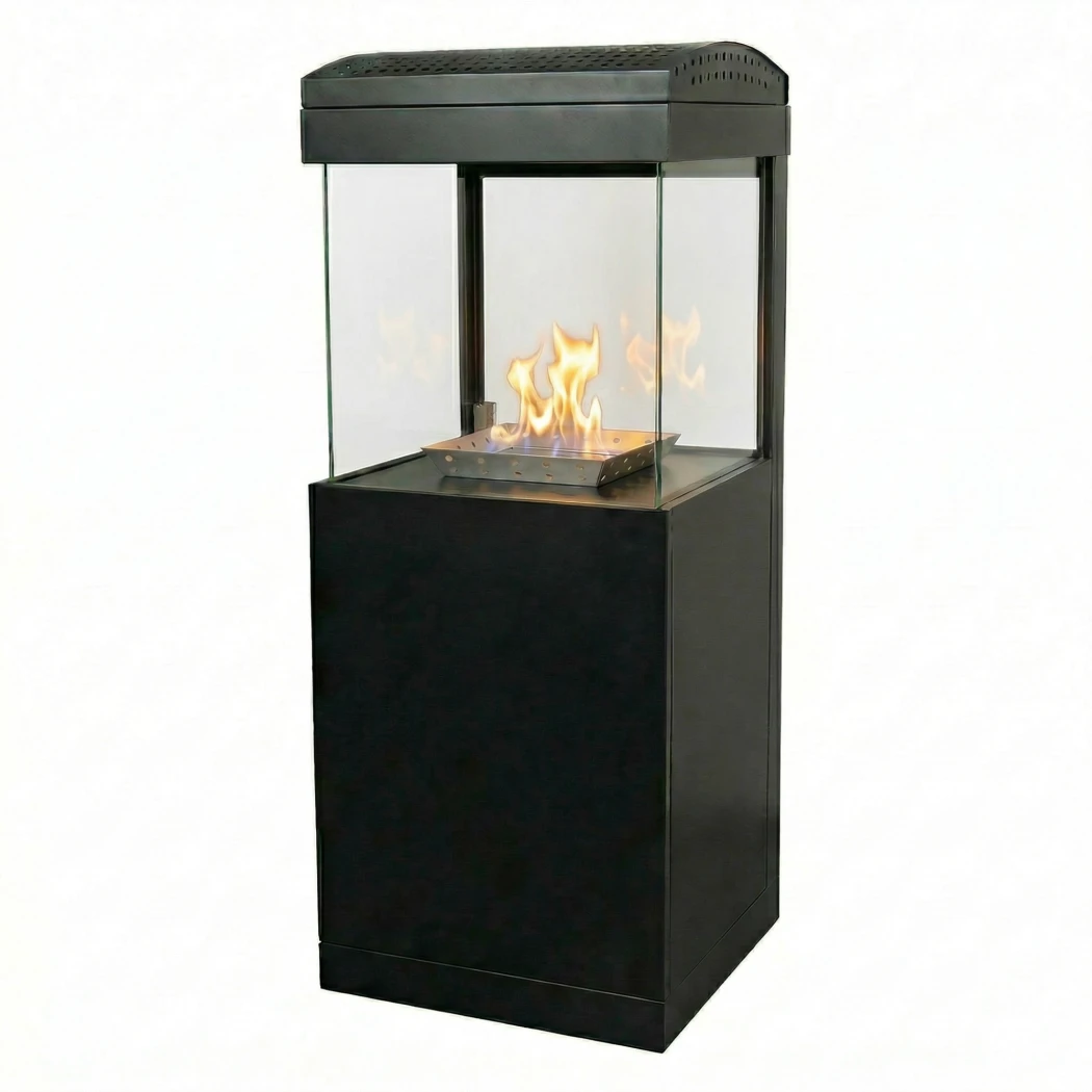 Muztag Valencia ogrzewacz tarasowy, czarny  | Biokominek-shop.pl | Grzejnik ogrodowy