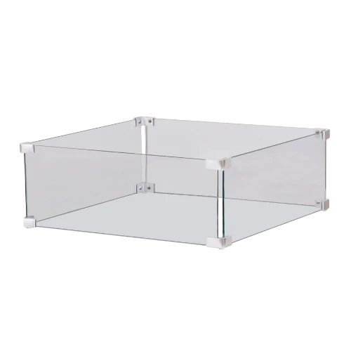 Happy Cocooning Szklany Zestaw Kwadratowy – Hartowana Os?ona Przeciwwiatrowa ze Szk?a 56 × 56 cm do Estate Square 88