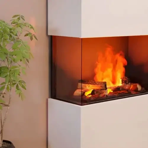 Szklana p?yta Glow Fire do kominków na par? wodn? - kompatybilna z wieloma modelami