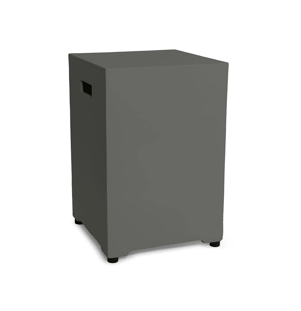 Pokrywa na butl? gazow? Enclosure Square Smokey Anthracite od Happy Cocooning – Kompozytowy schowek na butl? gazow? na zewn?trz o wymiarach 40,5 cm.