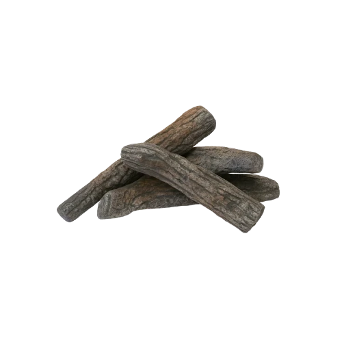 Zestaw Ceramicznych Imitacji Drewna Happy Cocooning, 4 sztuki – Dekoracyjne K?ody do Sto?ów z Paleniskiem Gazowym