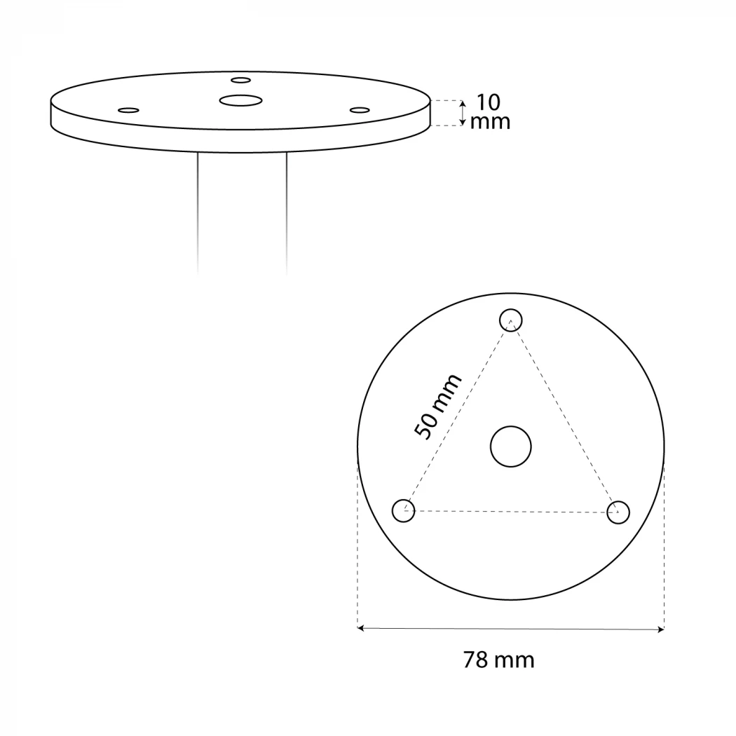 Mocowanie sufitowe do kominka bioetanolowego Hein & Haugaard  | Biokominek-shop.pl | Akcesoria kominkowe bioetanolu
