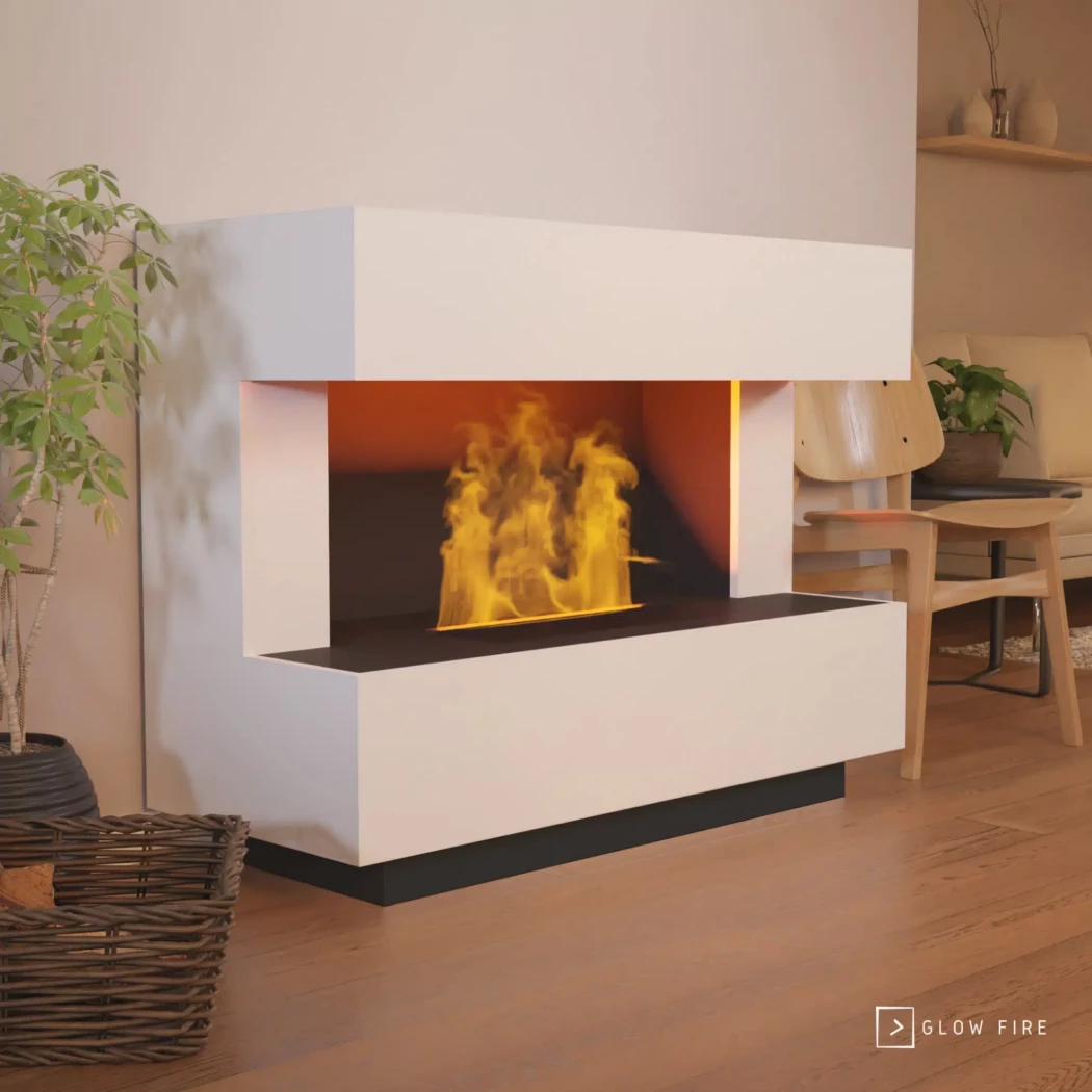 Kant White - OMC 600 – Wolnostoj?cy Kominek na Par? Wodn? – Realistyczny P?omie?, Bez Ciep?a, Oszcz?dzaj?ce Energii Diody LED