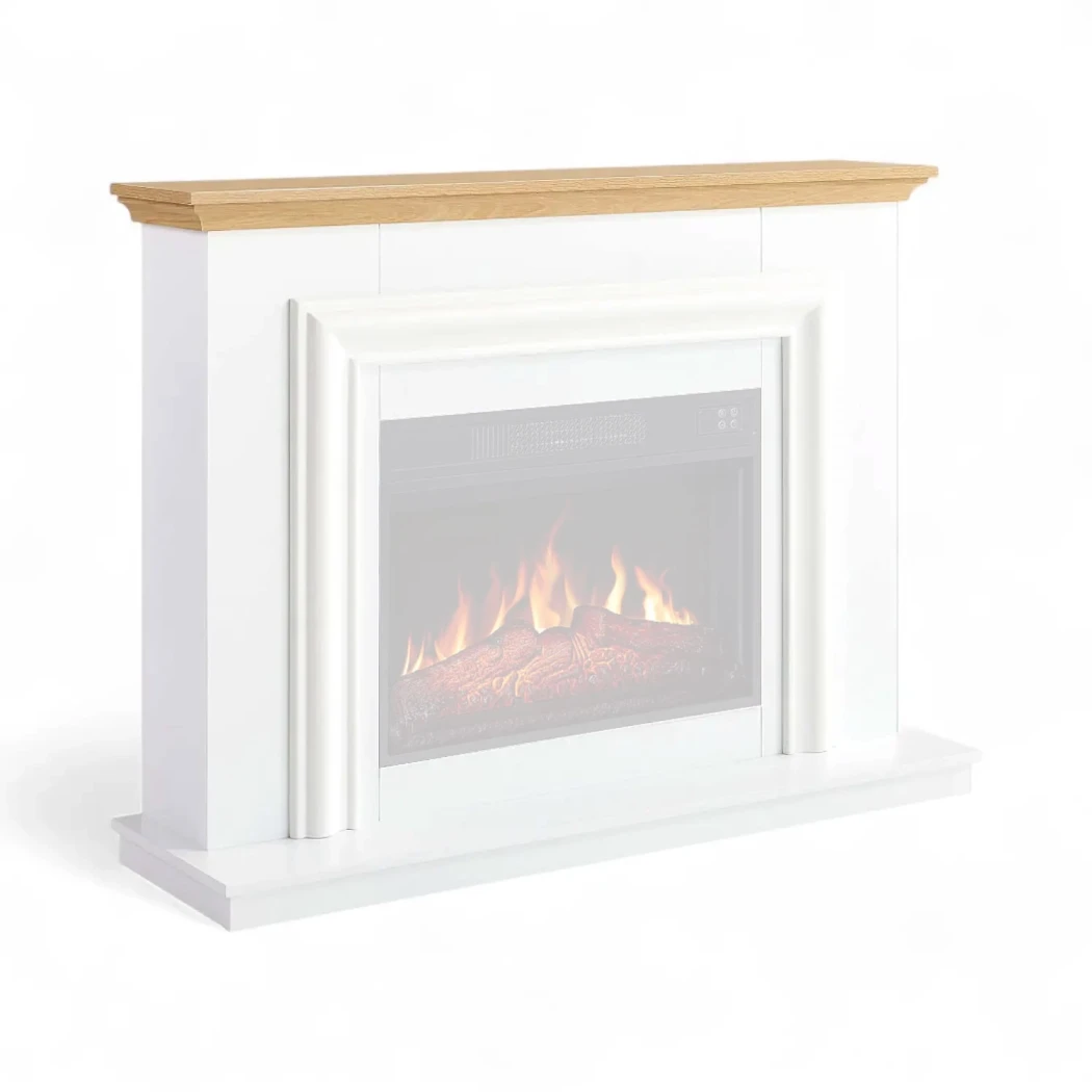 ArtiFlame Marbelya obudowa – Bia?y & efekt d?bu | Tylko rama | Pasuje do wk?adu ArtiFlame 23" AF23S/AF23BS | Rozmiar: 114×87,3×33 cm
