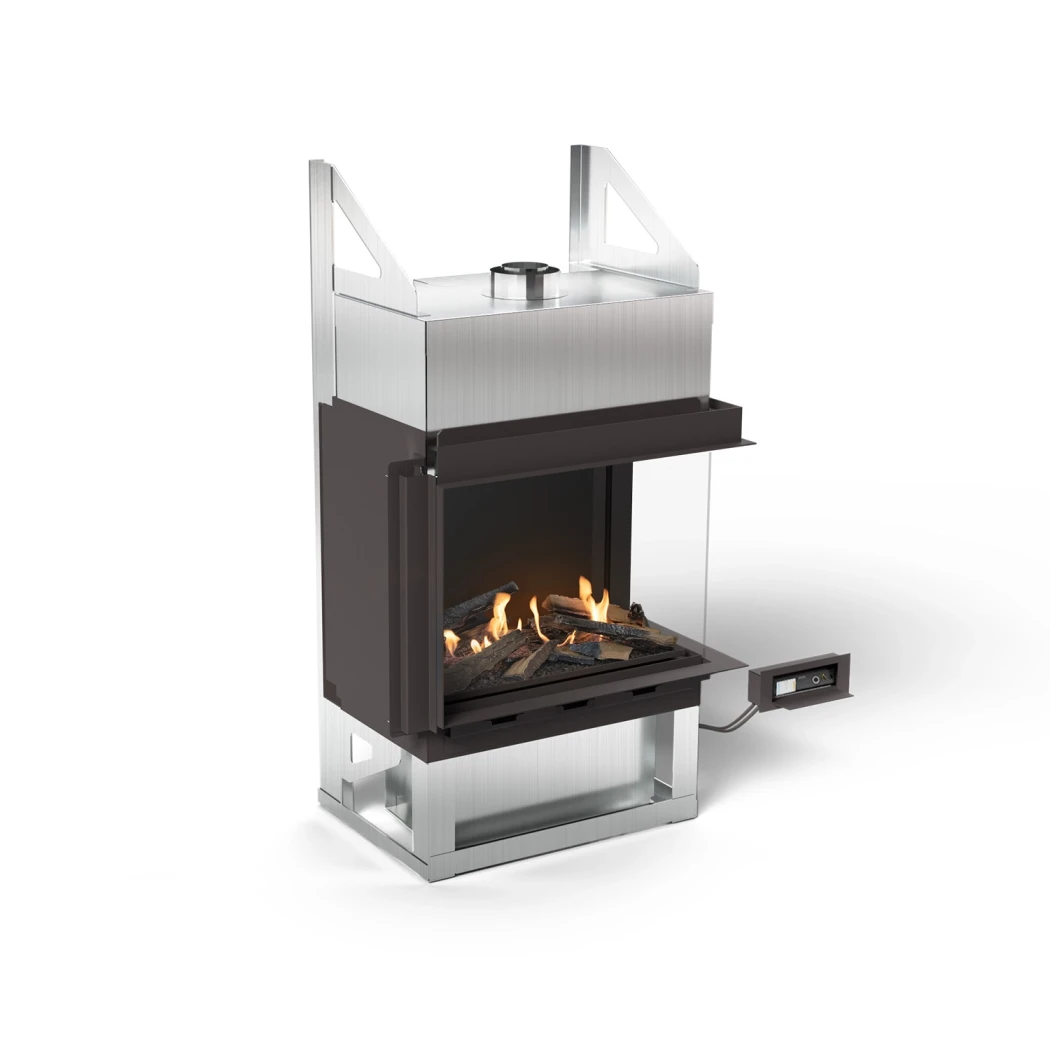 Planika Sono Prawy Naro?ny Kominek na Bioetanol – Szk?o, 9.5kW, Palnik BEV, Czarny Wyko?czenie