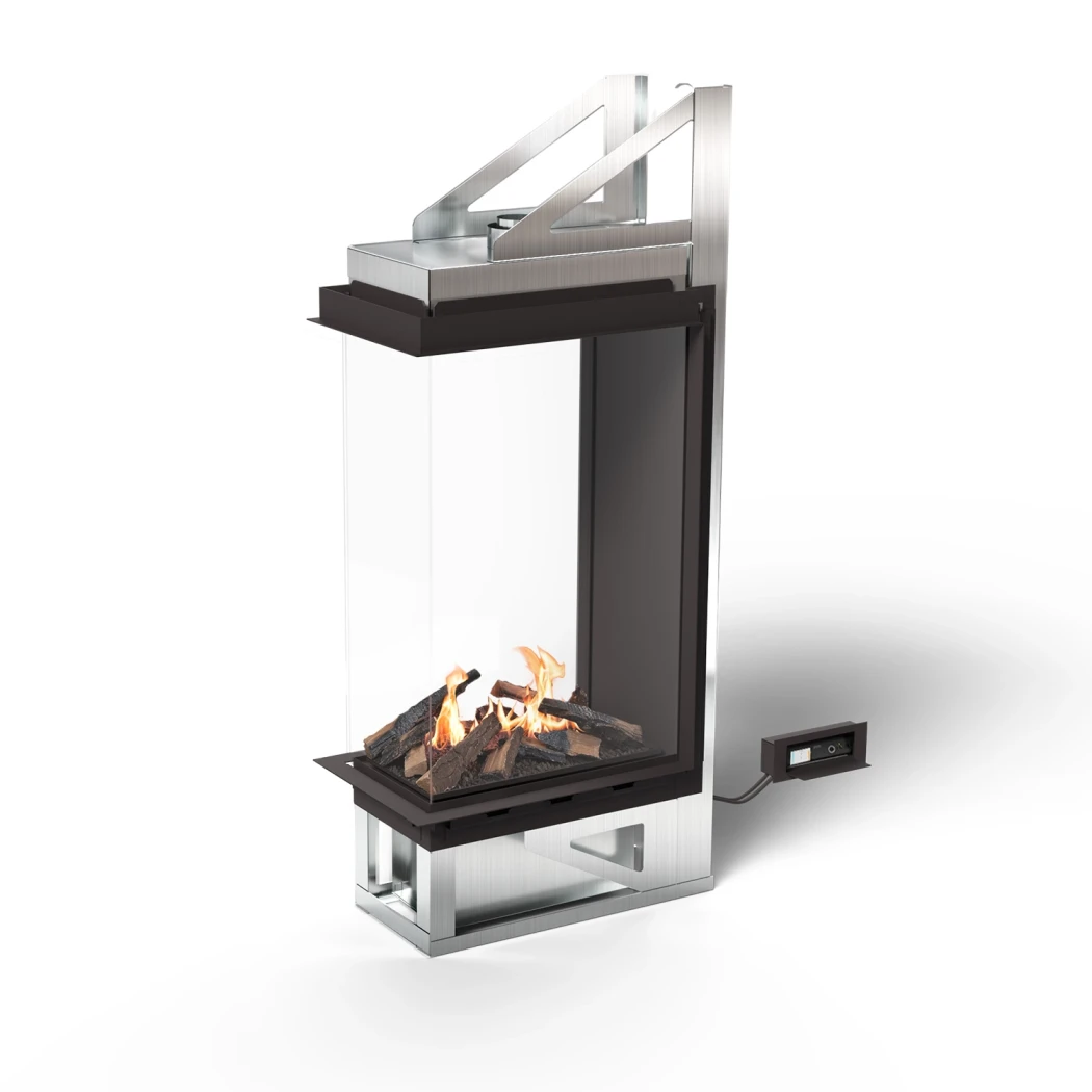 Planika Vitro Przegroda Pokoju Biokominek – Obudowa Szklana, 9,5kW, Palnik BEV, Czarny Wyko?czenie