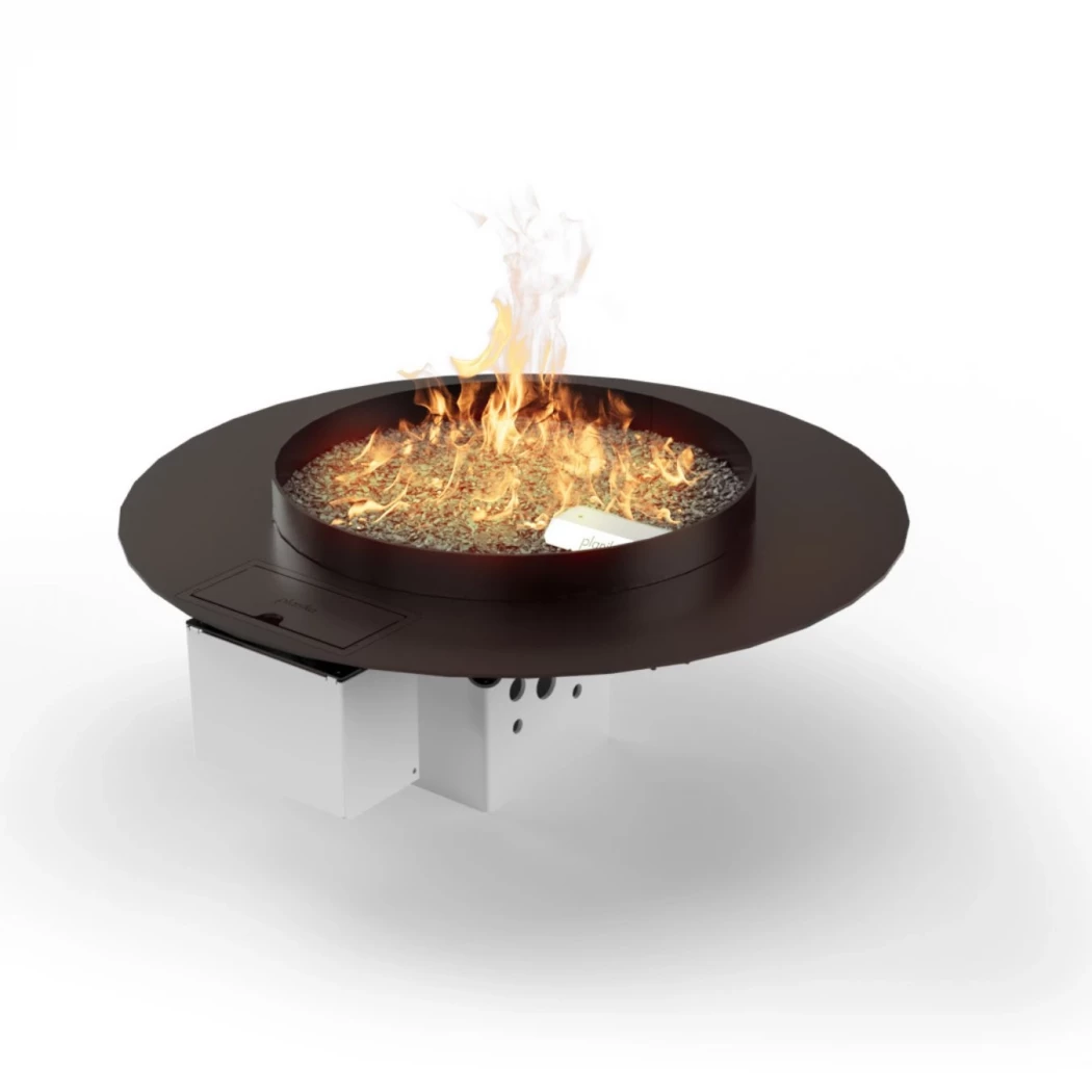 Zewn?trzny automatyczny kominek gazowy - Stella 600 mm od Planika Fires - z kontrol? za pomoc? aplikacji i pilota.