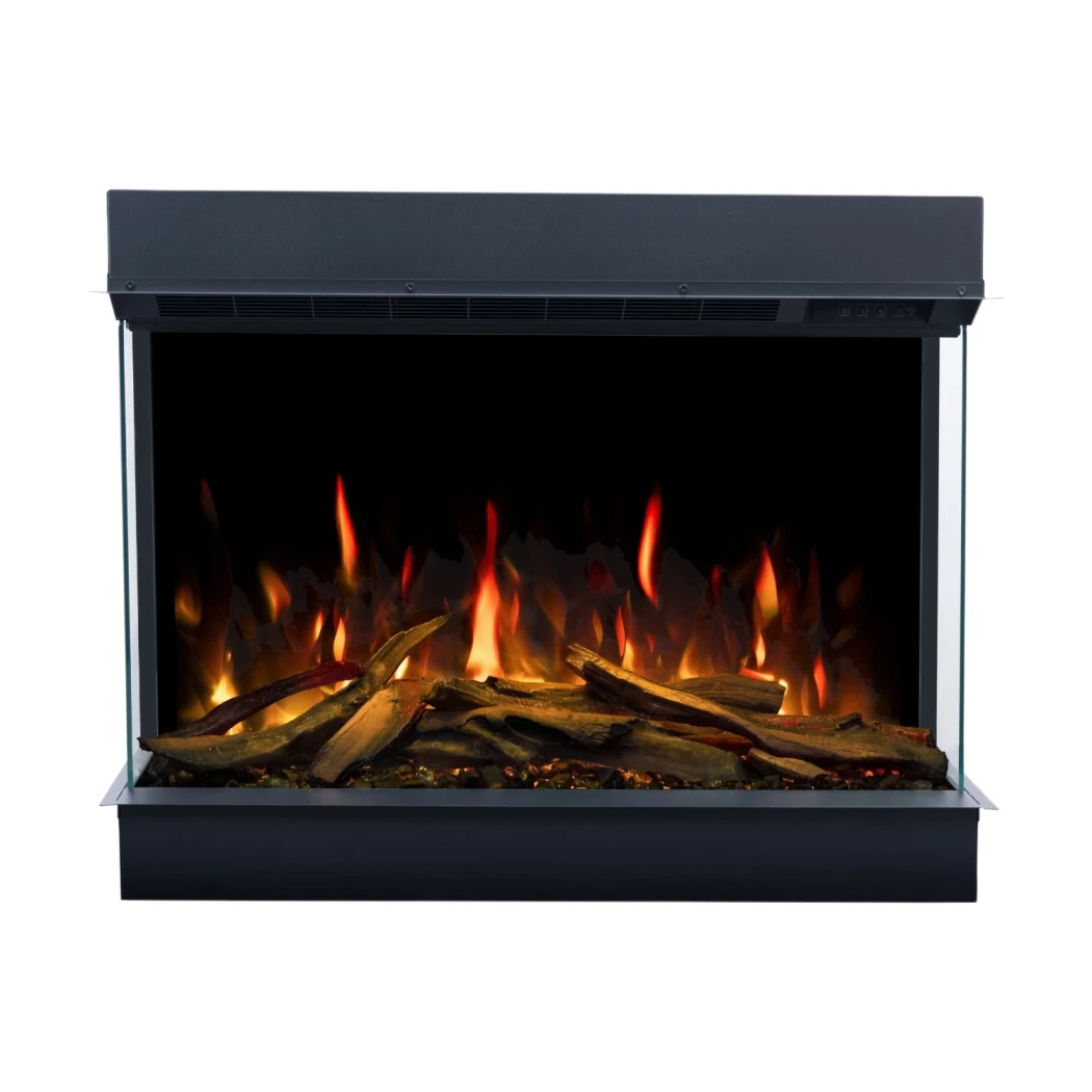 Aflamo Superb 3D 103,2 cm kominek elektryczny – Trójstronny wk?ad, p?omie? LED, 15 kolorów, 1,5 kW ogrzewanie