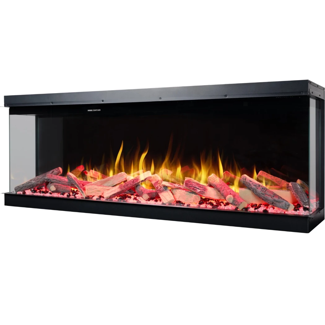 Aflamo Superb 60 Kominek Elektryczny – Wk?ad 3-Stronny, P?omie? LED, 5 Kolorów, 1,5 kW Ogrzewanie