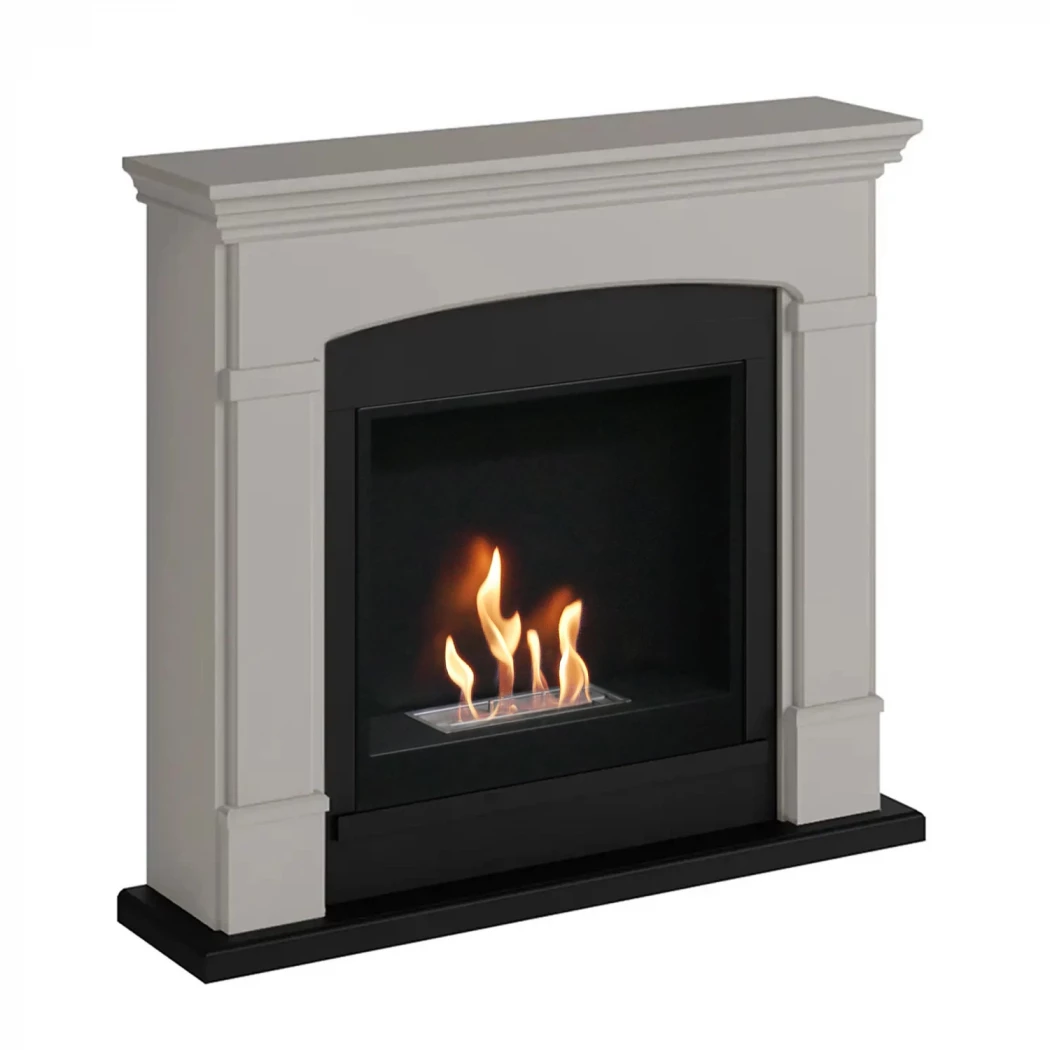 TAGU Helmi kominek na bioetanol – Be?owa wolnostoj?ca obudowa, moc grzewcza 3 kW