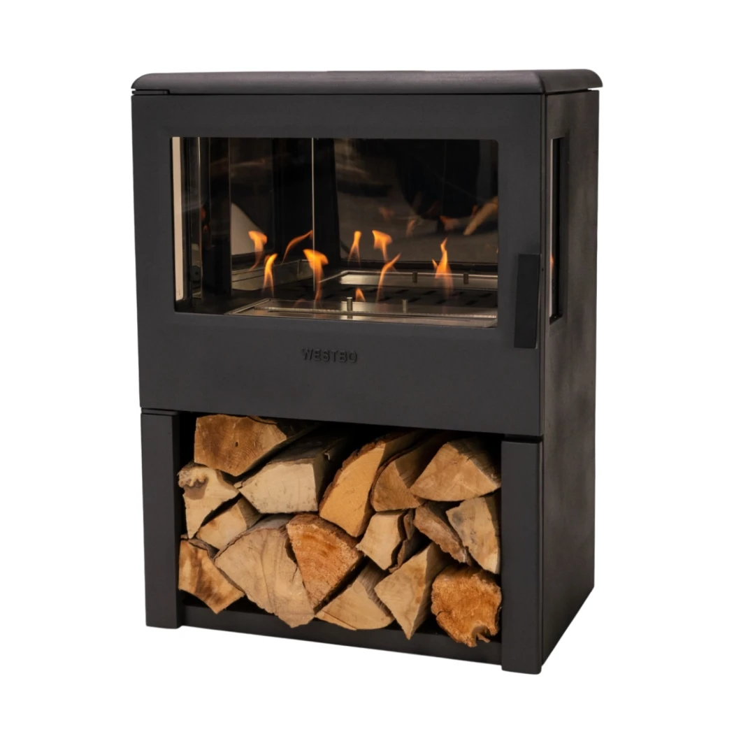 Westbo Nobel 75 wolnostoj?cy biokominek ?eliwny - moc grzewcza 2,3 kW - czas palenia 6 godzin
