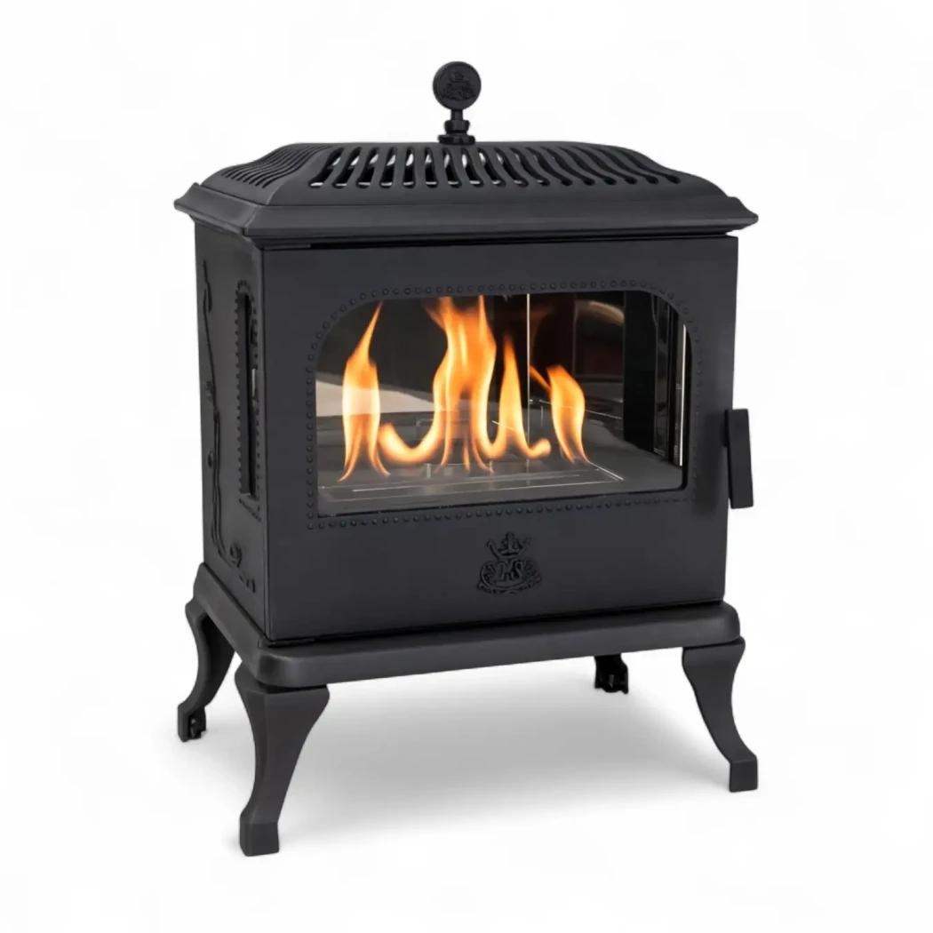 Victoria 85 wolnostoj?cy biokominek z ?eliwa - Westbo of Sweden - Do 6 godzin czasu spalania na jedno nape?nienie i 2,3 kW mocy cieplnej.