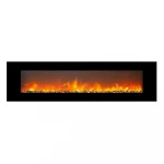 Xaralyn Trivero 180 Smart Electric Fireplace - Czarny na?cienny kominek elektryczny z kontrol? aplikacji