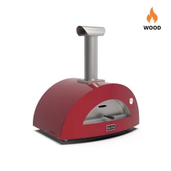 Moderno 2 Pizze Red - Czerwony Piekarnik do Pizzy Opalany Drewnem