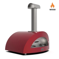 Moderno 5 Pizze Red - Czerwony piekarnik do pizzy opalany drewnem