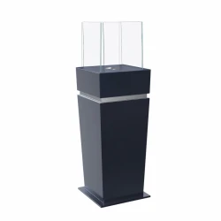 Elegancki biokominek do uzycia zarówno w domu jak i na zewnatrz. Wymiary: W: 100 x S: 31 x G: 31 cm.