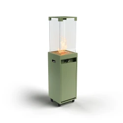 Faro - Zewnętrzny kominek gazowy w kolorze Pale Green