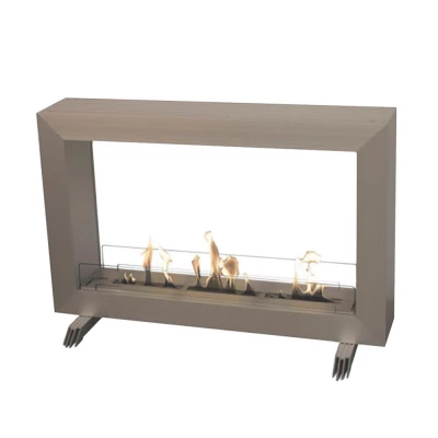 Biokominek wolnostojący Arti w kolorze srebrne aluminium Biokominek wolnostojący Arti, srebrne aluminium