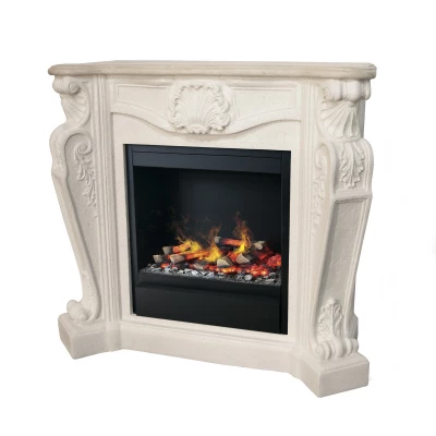 Louis Castle Stone Surround kominki opti myst Biały Louis Castle Stone Surround kominki opti myst Biały