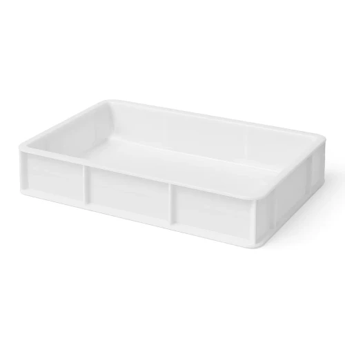 Kasetka na ciasto do pizzy - 30x40x10 cm - Przezroczysty biały | Kup online tutaj Pufa do pieca do pizzy, która pomieści do 6 kul pizzy.